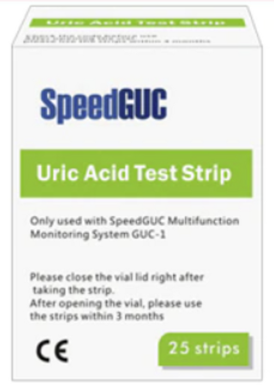 Uric Acid Test Strips 25 Strips 25 Lancet for the SpeedGUC Multifunction Meter