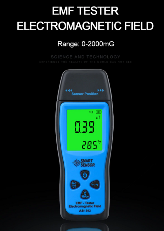 EMF Tester Electromagnetic Radiation Detector Meter Dosimeter Digital LCD AS1392