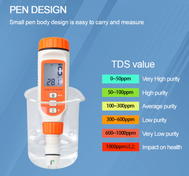 EC TDS Temperature Conductivity Water Quality Meter Analyzer Tester AR8011